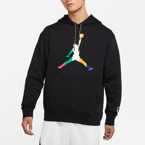 Толстовка Men's Air Jordan Multi-Color Large Logo Printing Autumn Black, мультиколор — фото 4