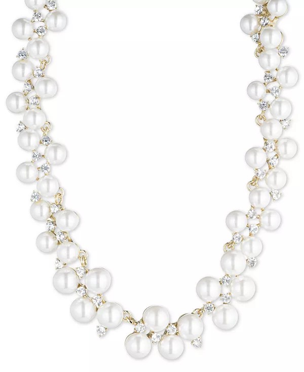 

Ожерелье-Воротник с гроздью жемчуга, 18 дюймов Anne Klein, gold