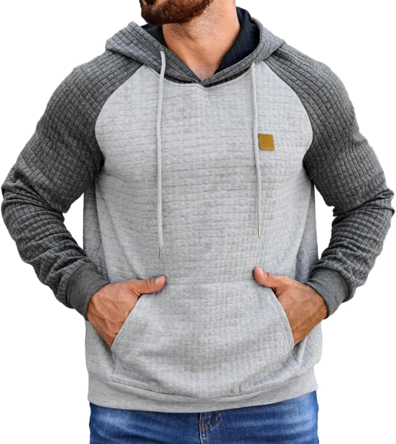 

Толстовка с капюшоном Aiyino, мужская, с карманом-кенгуру