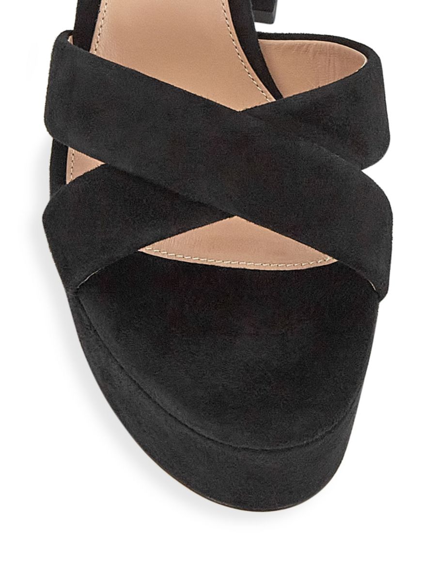 Сандалии Sheridan Camoscio Suede Platform Gianvito Rossi, желто-коричневый — фото 4