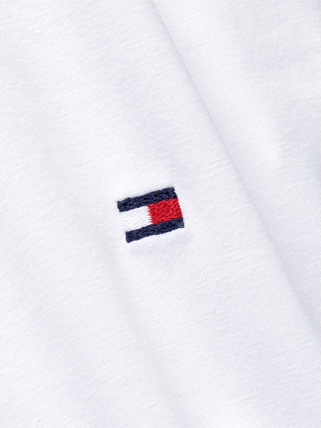 Tommy Hilfiger Core Stretch Slim Fit Футболка с круглым вырезом, белая — фото 3