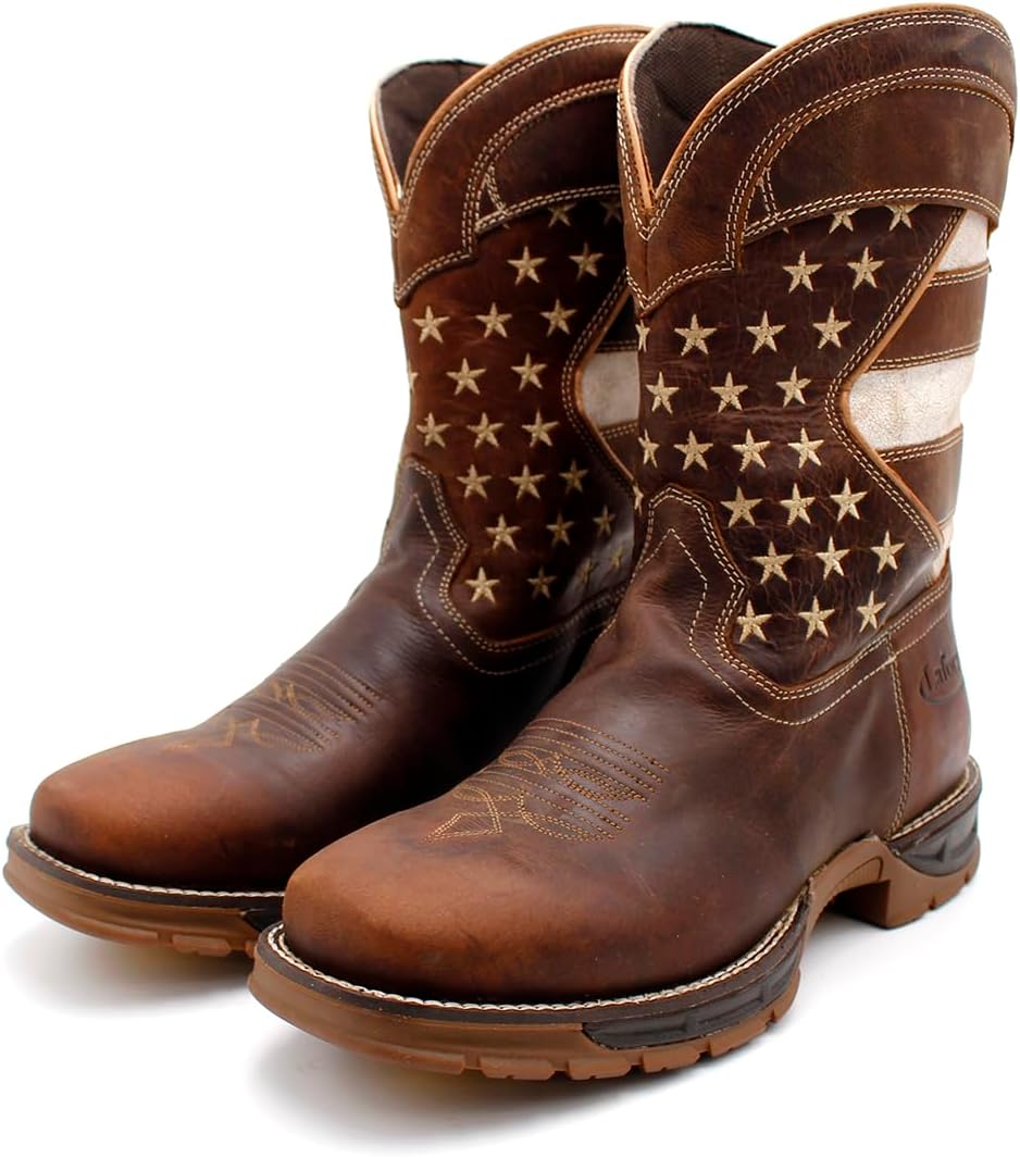 

Мужские ботинки Laforst с композитным носком, водонепроницаемые и устойчивые к проколам, в западном стиле, коричневый