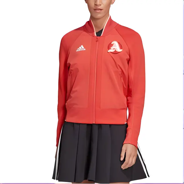 Куртка женская красная Adidas, красный — фото 3