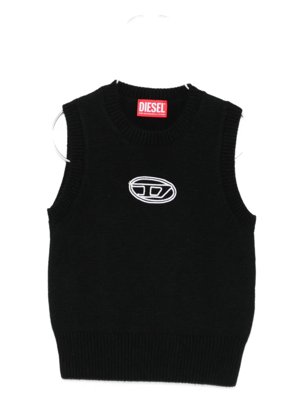 

Жилет с вышитым логотипом Diesel Kids, черный