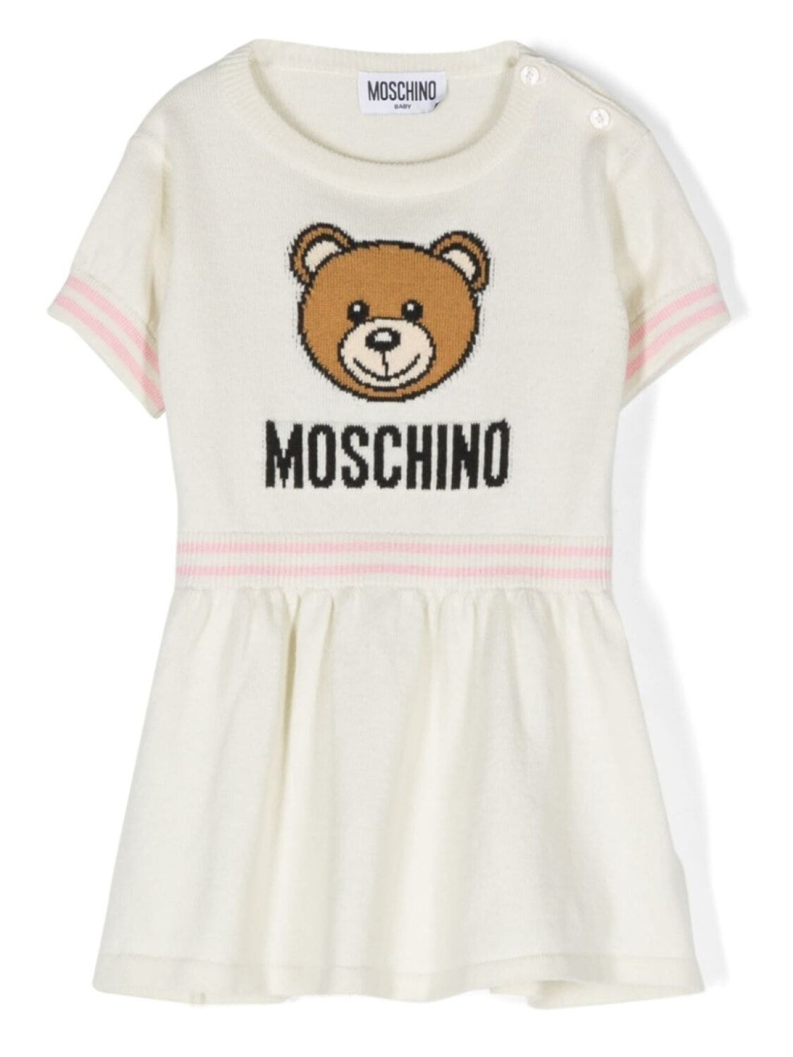 

Moschino Kids платье с мотивом плюшевого мишки, нейтральный цвет