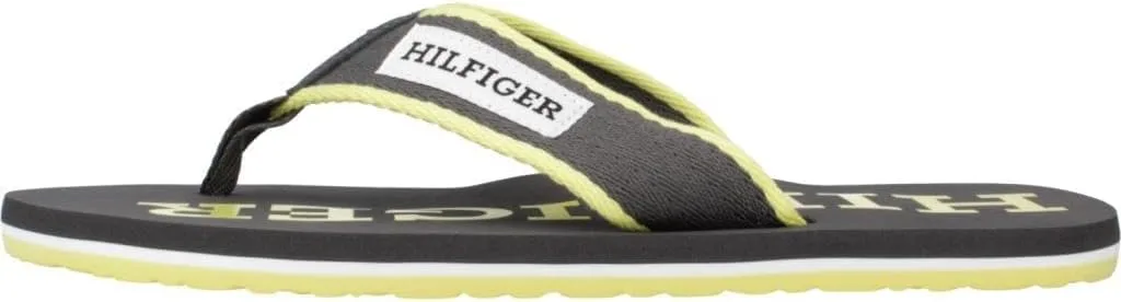 Мужские пляжные сандалии Tommy Hilfiger Patch Hilfiger Fm0fm04470, шлепанцы, серый — фото 2