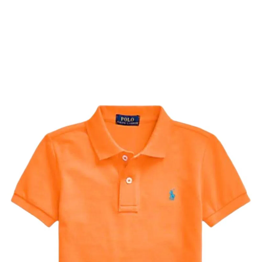 Поло детское классическое Polo Ralph Lauren оранжевое — фото 3