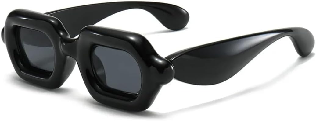 

Ретро-модные панк-очки для вечеринок, женские и мужские солнцезащитные очки в винтажном стиле с защитой от УФ-излучения UV400 для активного отдыха на открытом воздухе VFDHN, Black Black