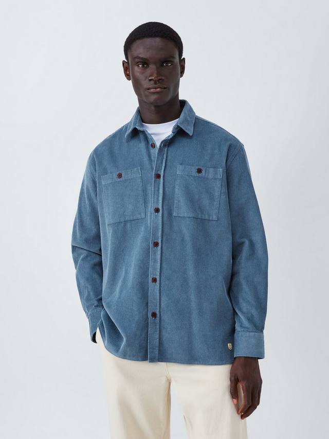 

Хлопковая габардиновая рубашка-оверсайз Regular Fit Armor Lux, Bluefin