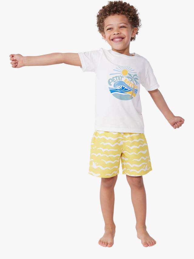 

Детская футболка с принтом Petit Bateau, Marshmallow