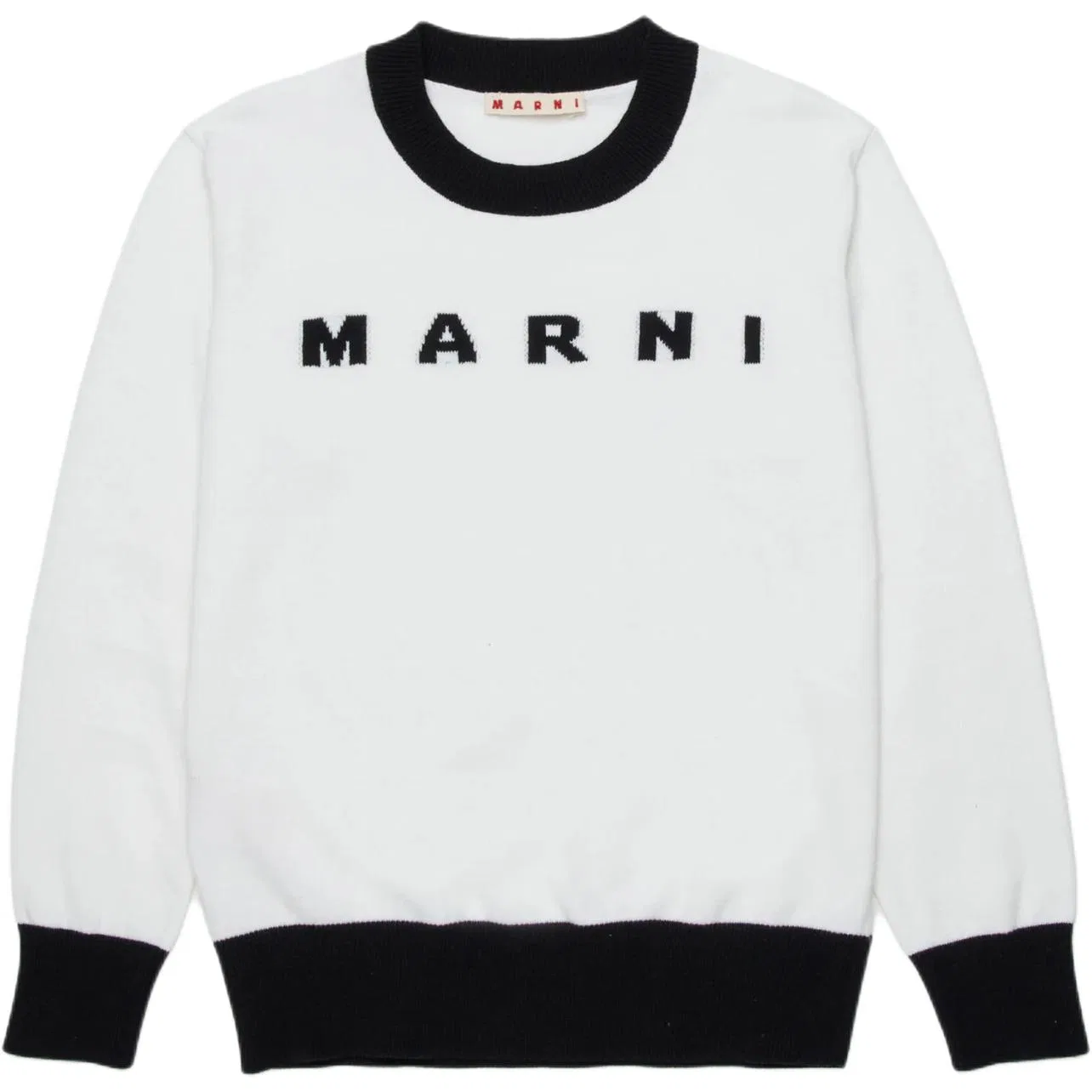 Свитшот детский с круглым вырезом MARNI белый