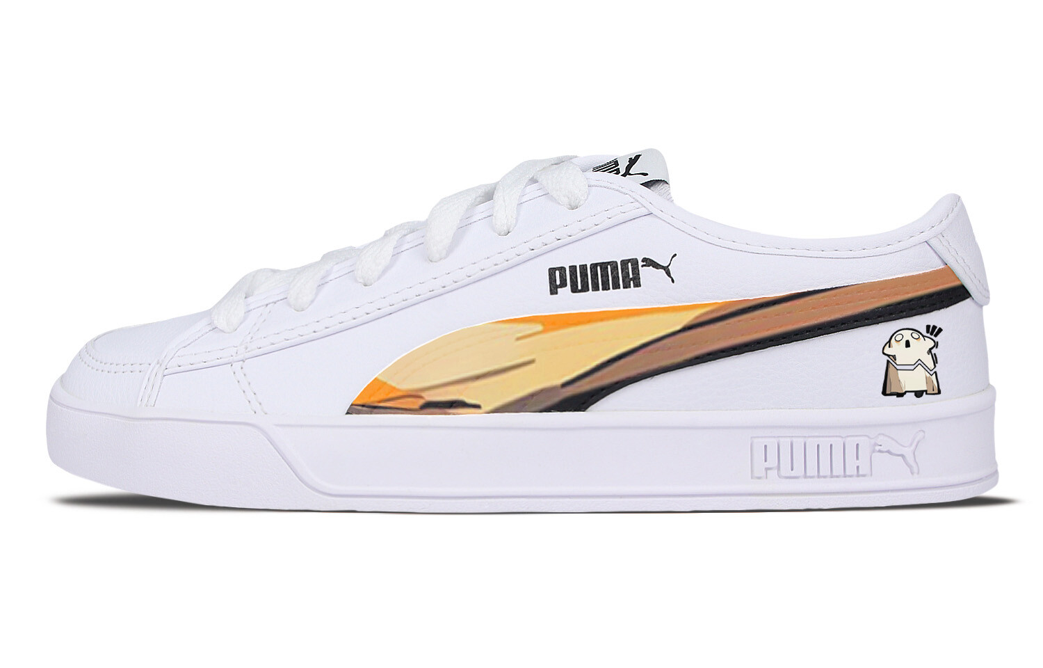 

Кроссовки Puma Roma Skateboarding Shoes Unisex Low-top Yellow/White/Black, белый