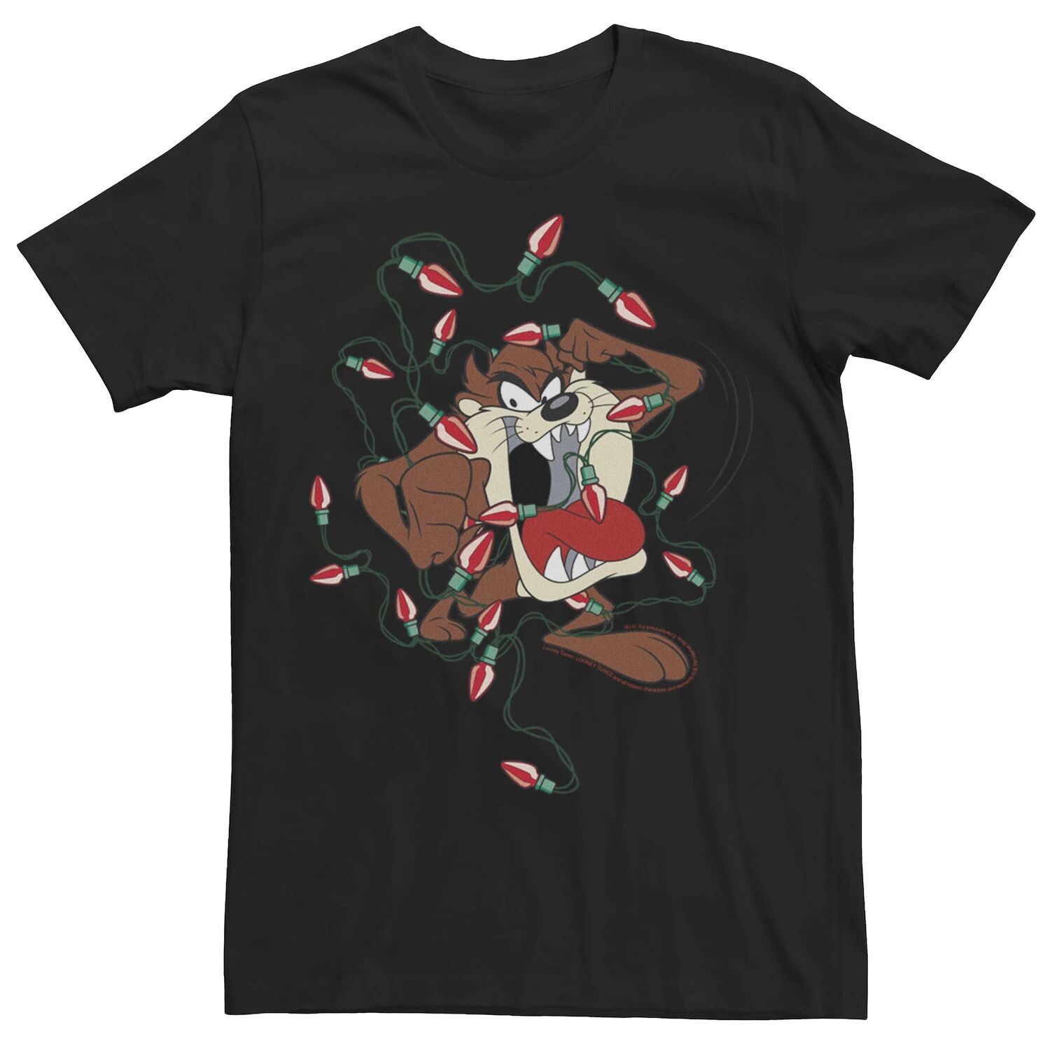 

Мужская футболка Looney Tunes Christmas Taz In Lights Licensed Character