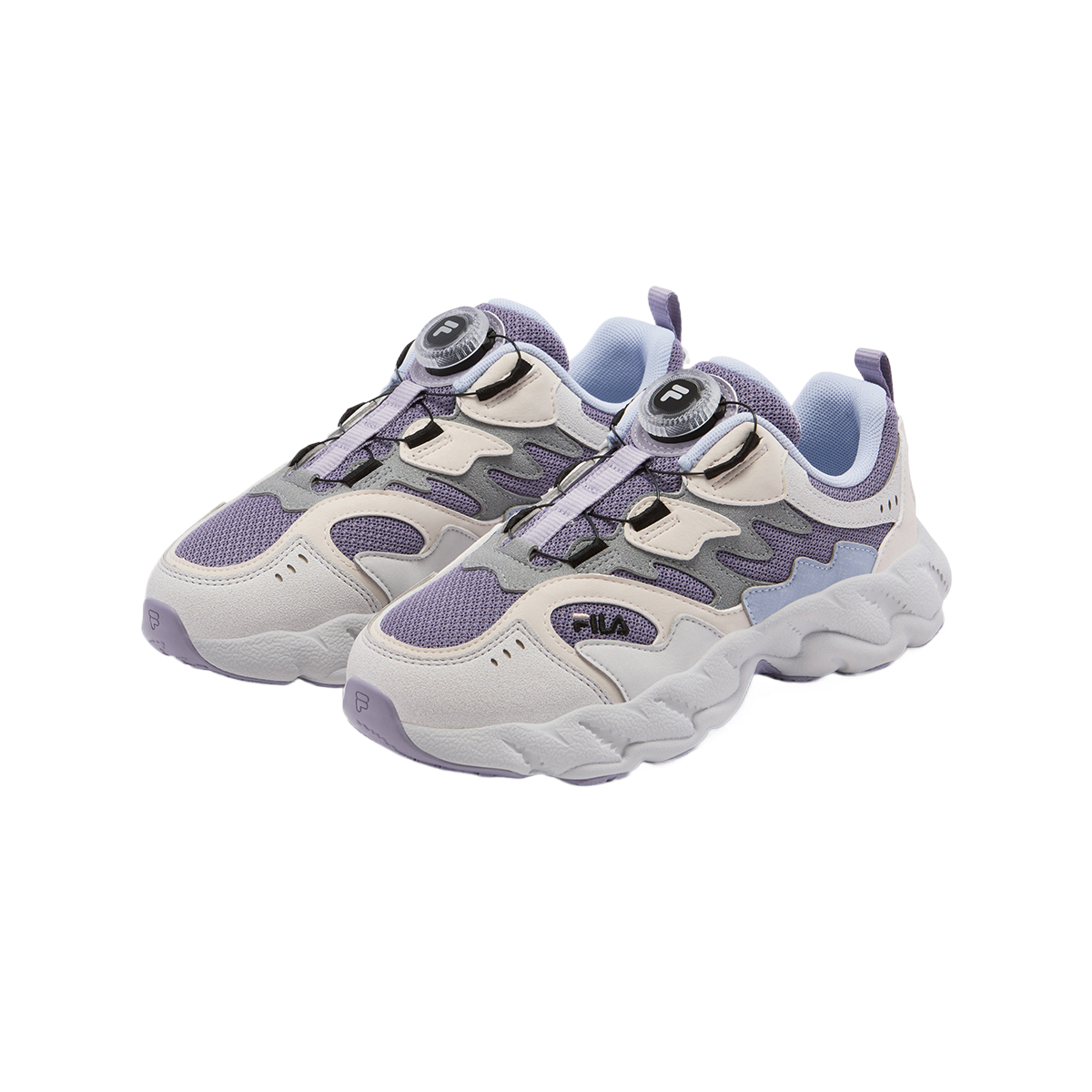 FILA KIDS Детские беговые кроссовки Heritage FHT Lavender Halo Purple/Rain Mist Gray — фото 4