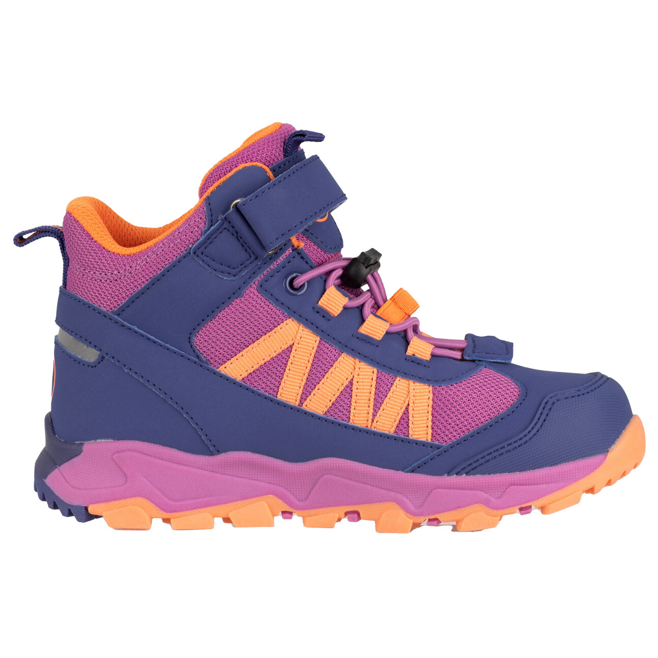 

Ботинки для прогулки Trollkids Kid's Tronfjell Hiker Mid, цвет Violet Blue/Mallow Pink/Papaya