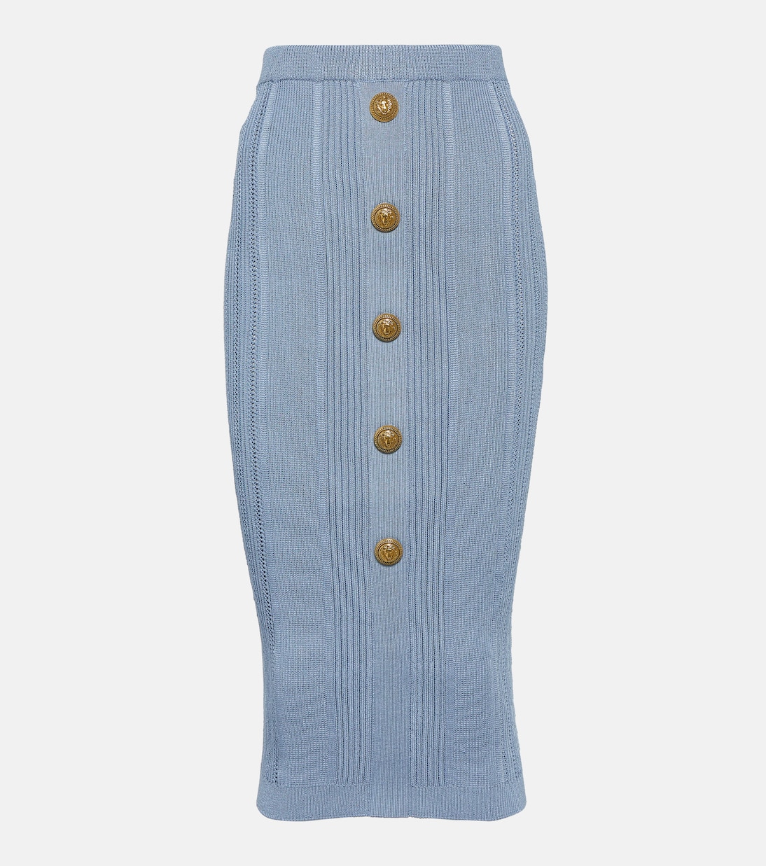 

Вязаная юбка-карандаш Balmain, Bleu Pale