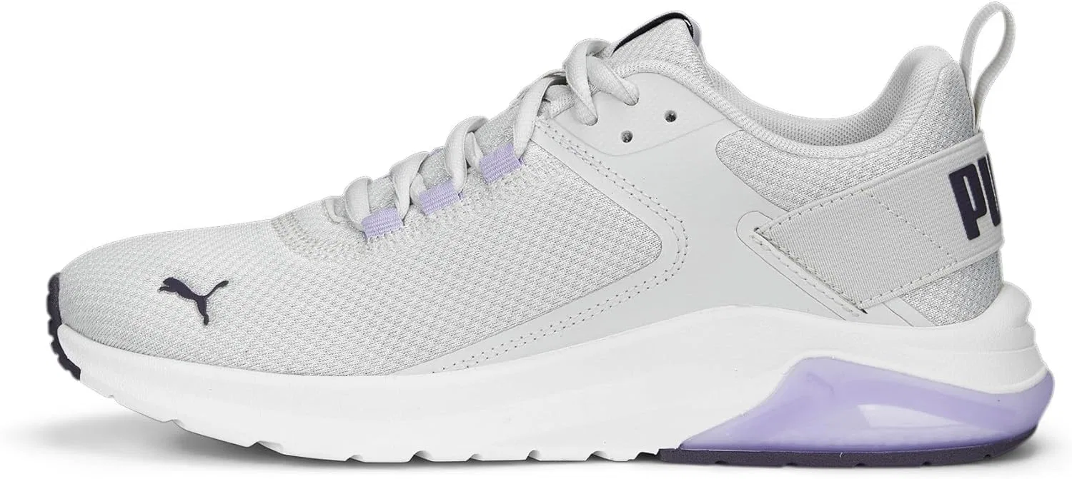 Кроссовки PUMA Unisex Electron E, Feather Gray Purple Charcoal Vivid Violet