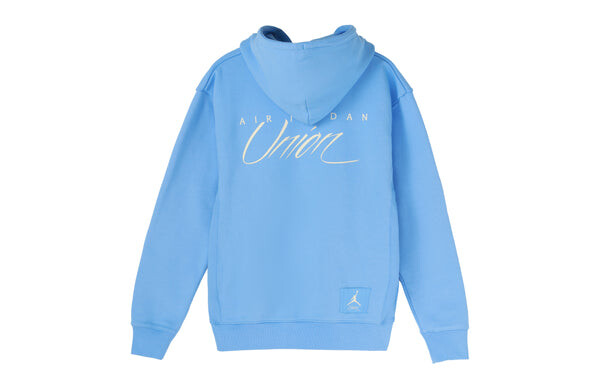 Толстовка Air Jordan Fleece Hoodie x Union 'Blue', синий — фото 2