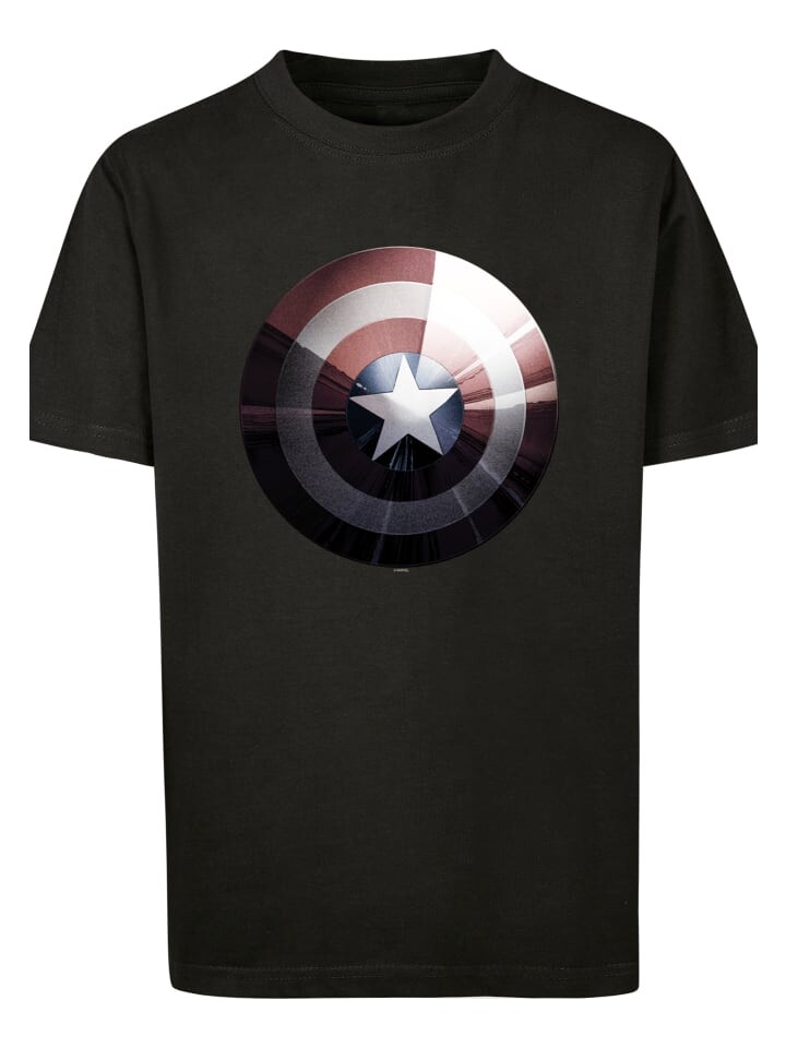 

Футболка F4NT4STIC Marvel Superhelden Captain America Shield Shiny, черный