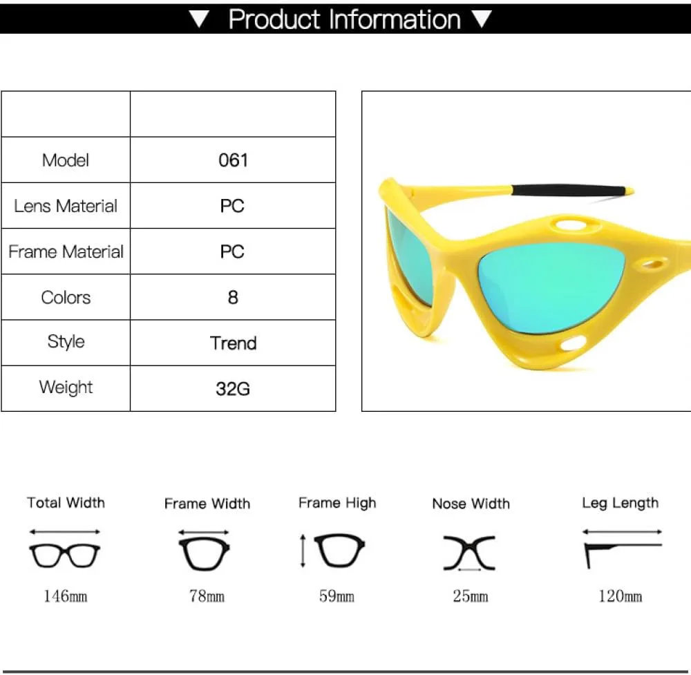 

Солнцезащитные очки в стиле стимпанк для мужчин, спортивные трендовые товары, женские роскошные солнцезащитные очки для активного отдыха LVTFCO, Clear Green