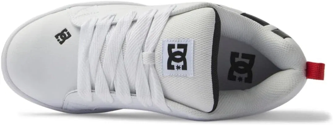 Мужские скейтбордические кроссовки DC Court Graffik Sq DC Shoes, White Black Black — фото 4