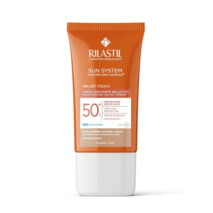 

Velvet Touch 50+ Бархатистый увлажняющий солнцезащитный крем для лица Rilastil