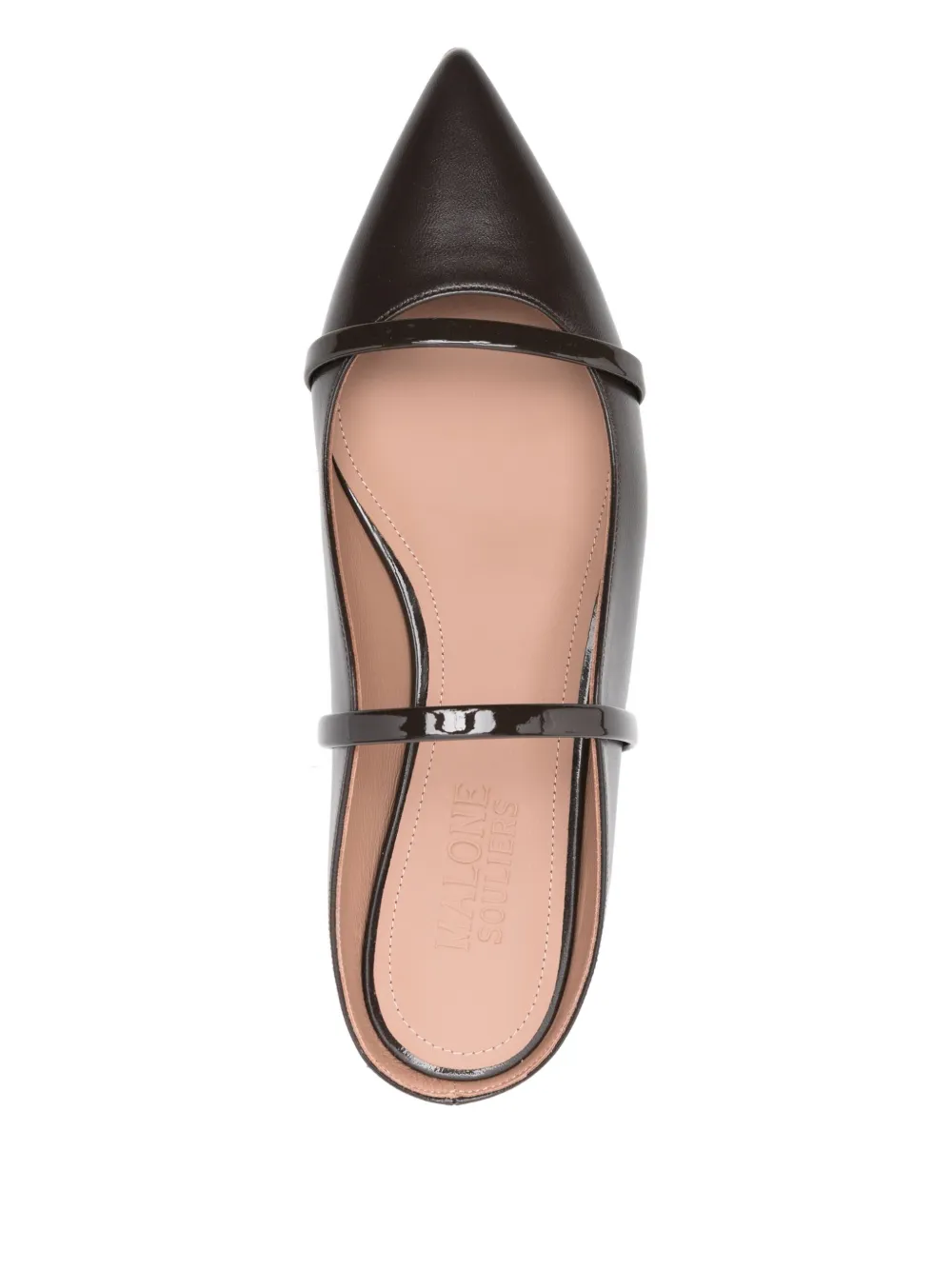 Мюли Maureen из кожи на плоской подошве Malone Souliers, коричневый — фото 4