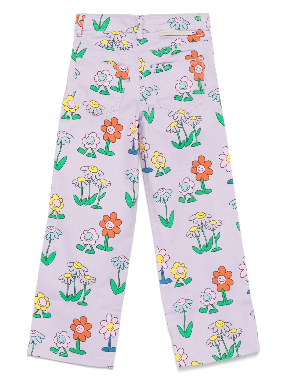 Брюки с цветочным принтом Stella McCartney Kids, фиолетовый — фото 2