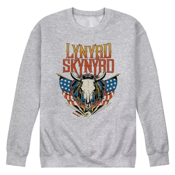 

Мужская толстовка Lynyrd Skynyrd с принтом черепа и рогов Licensed Character, серый