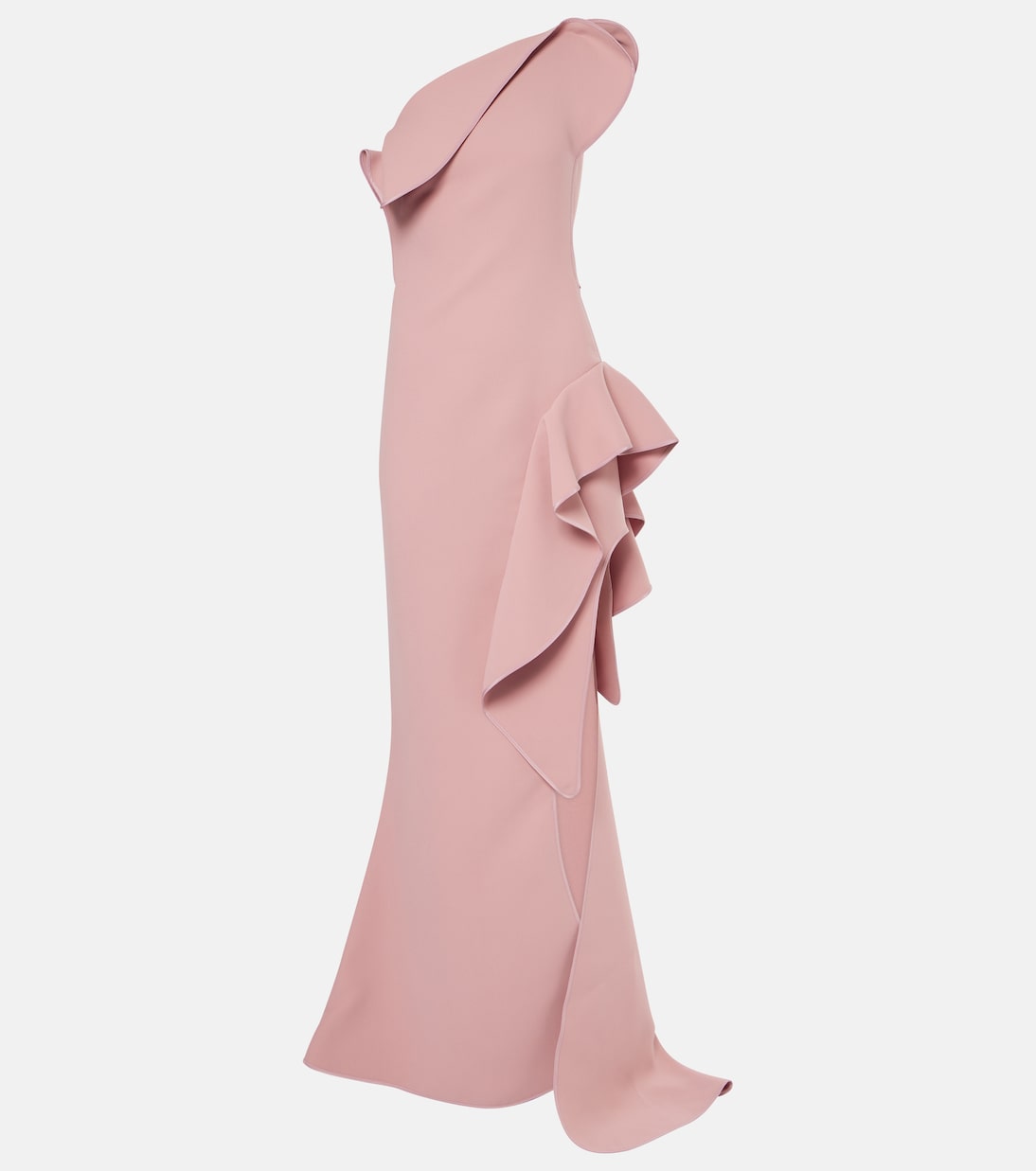 

Платье Provenance из крепа на одно плечо с оборками Maticevski, Rose