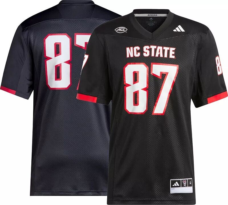 

Мужская футбольная майка Adidas NC State Wolfpack Black Ghost Replica