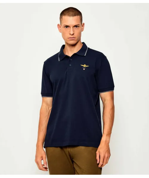 

Футболка поло Regular fit Aeronautica Militare, синий