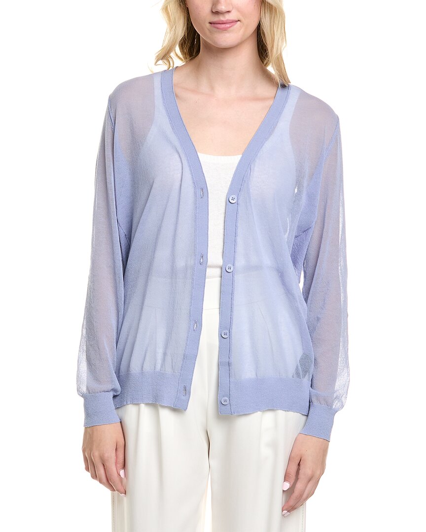 

Кардиган Lafayette 148 New York с V-образным вырезом и пуговицами спереди из смесовой шерсти Lafayette 148 New York, фиолетовый