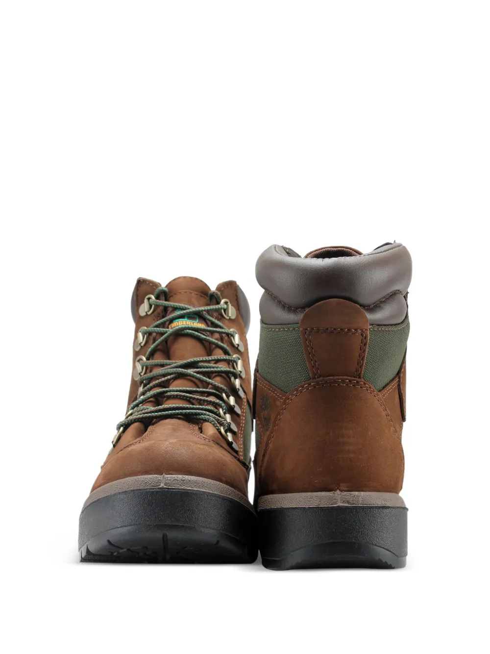 Мужские ботинки Timberland водонепроницаемые комбинированные, коричнево-зеленый — фото 2