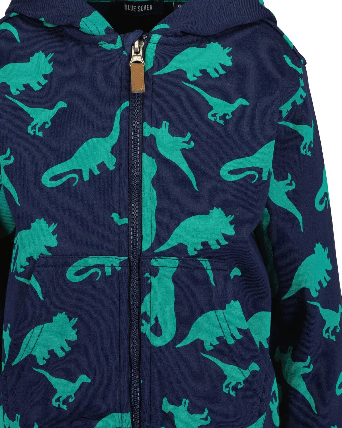 BLUE SEVEN Толстовка с молнией в цвете Navy, Cyan Blue — фото 4