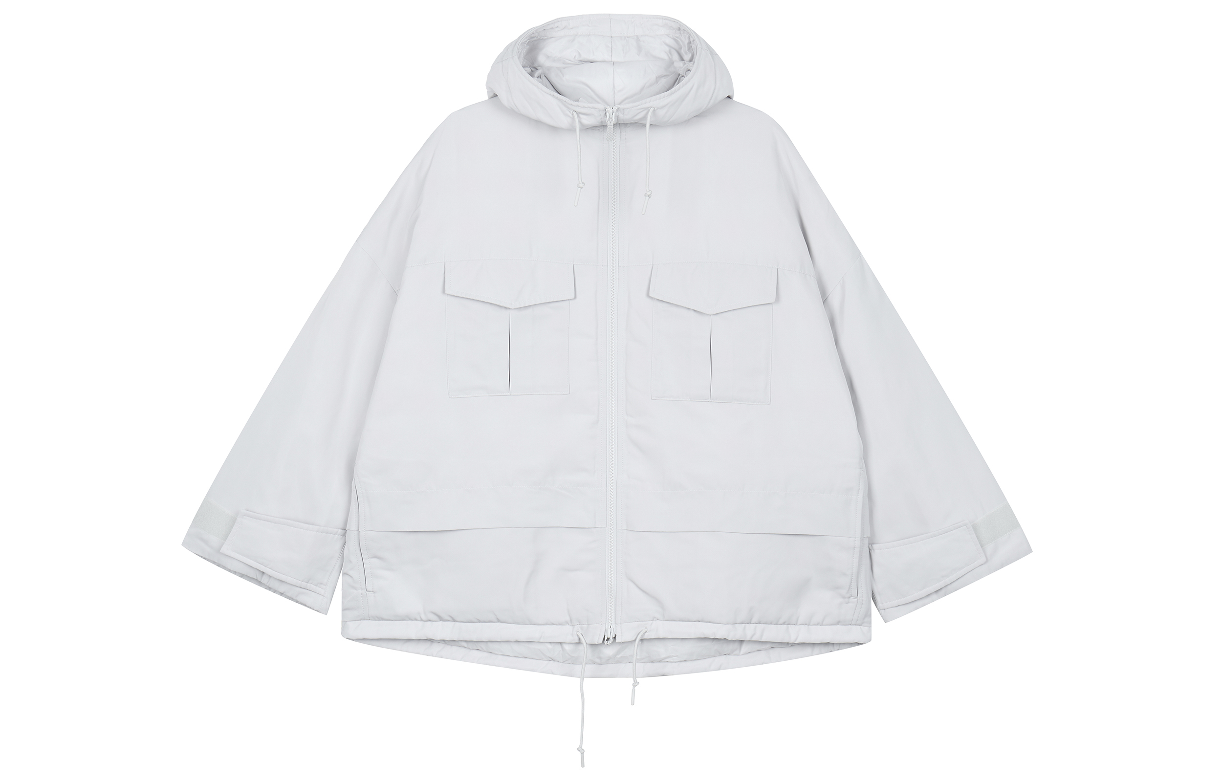 

UNIQLO Женская гибридная пуховая парка X White Mountaineering свободного кроя, светло-серая, Серый, UNIQLO Женская гибридная пуховая парка X White Mountaineering свободного кроя, светло-серая