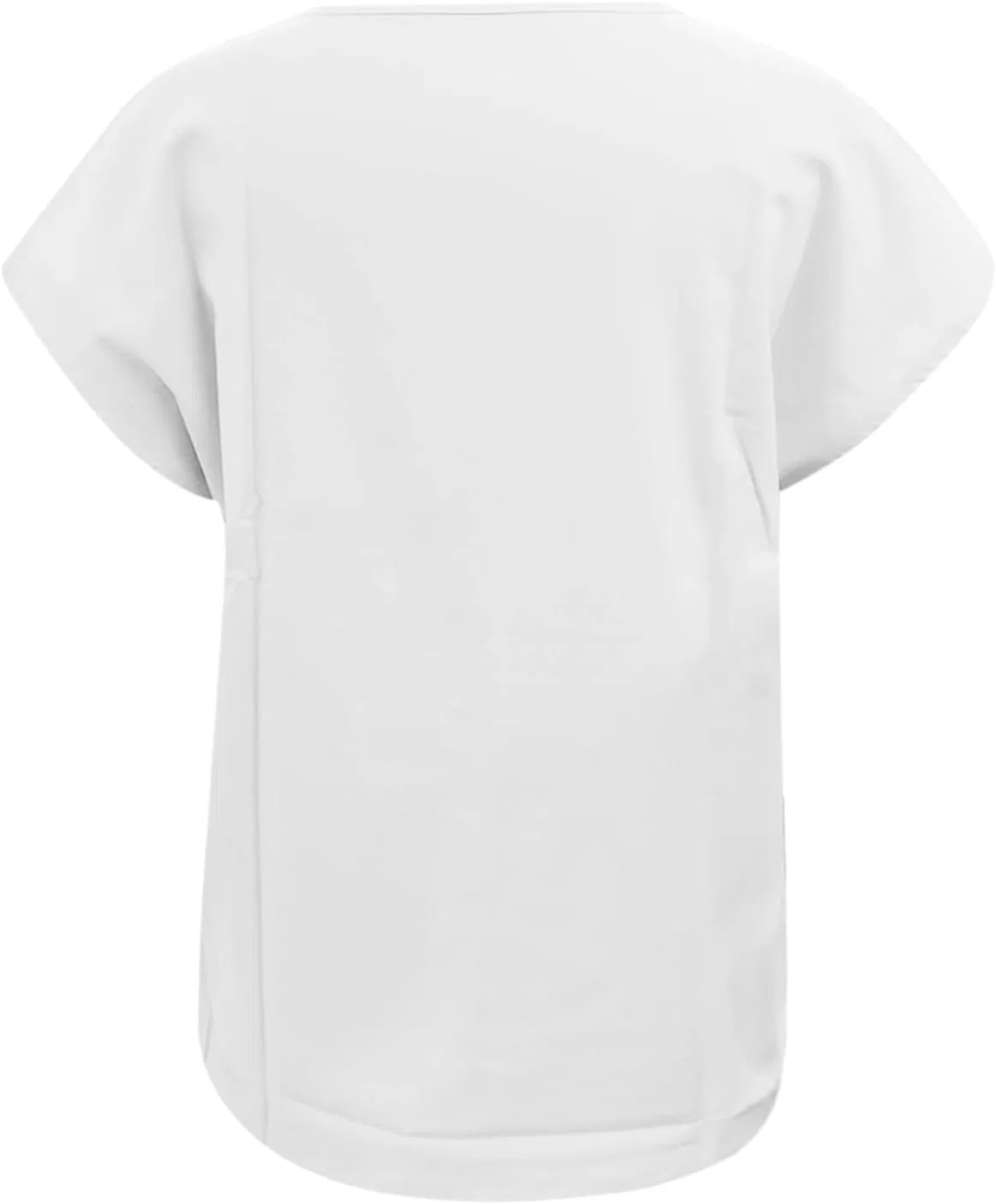 Блуза женская, свободный крой, из хлопка и льна, белый — фото 4