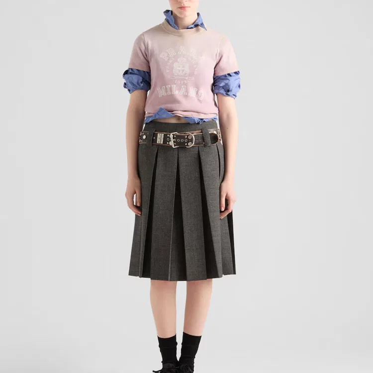 Футболка с принтом PRADA Fuchsia — фото 3