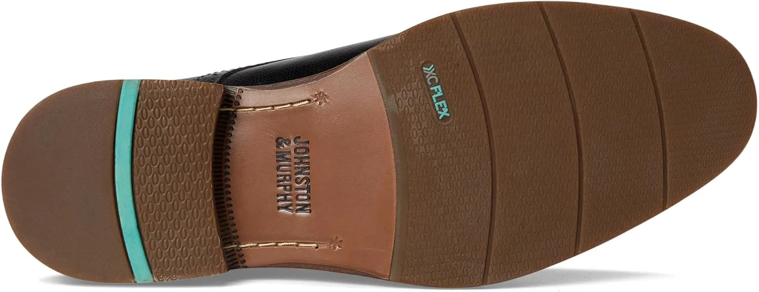 Туфли Johnston & Murphy XC Flex Raleigh Plain Toe Tan, черный