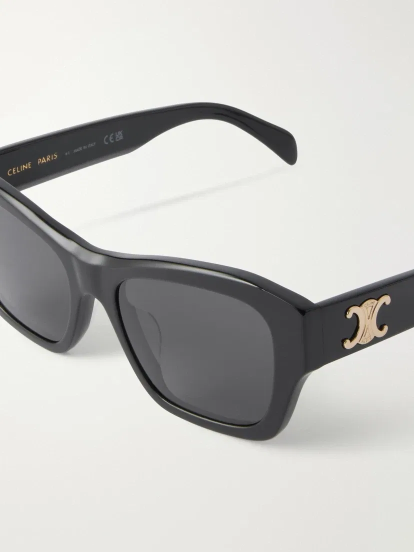 Квадратные ацетатные солнцезащитные очки Triomphe CELINE EYEWEAR, черный — фото 4