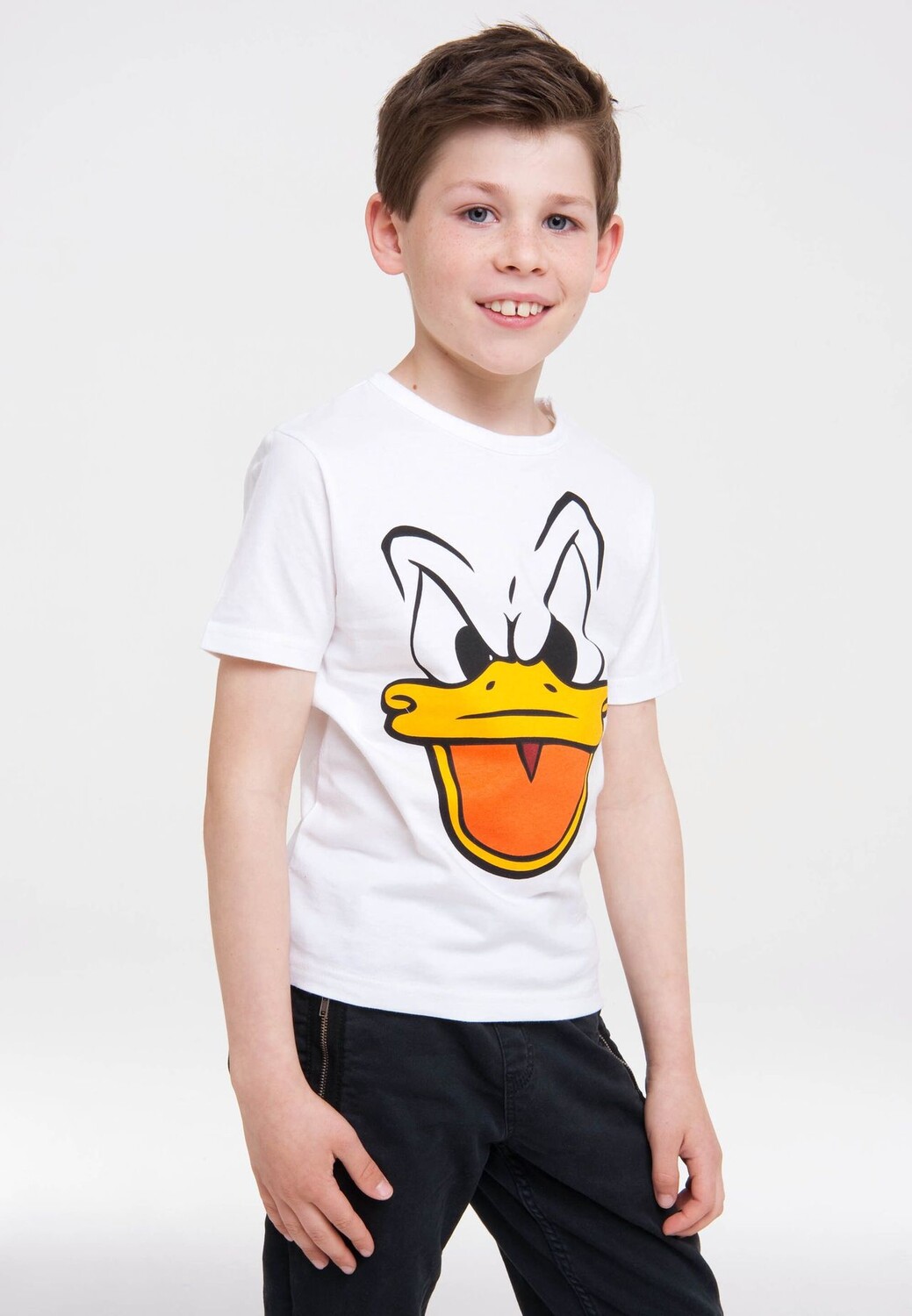 Футболка Organic Kids Disney — Дональд Дак — Лицо LOGOSHIRT, белый — фото 3