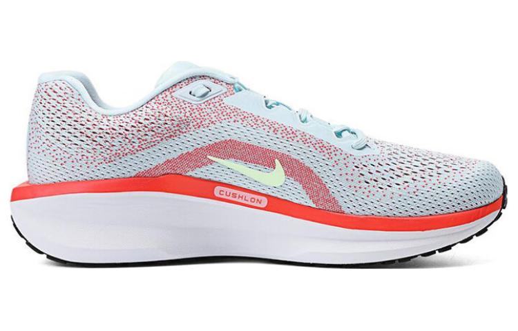 Nike Винфло 11 Ледниково-синий Яркий малиновый парус Едва вольт Оранжево-красный Белый, цвет Orange Red/White — фото 2