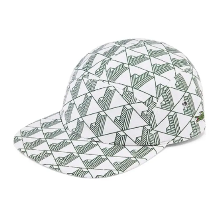 

LACOSTE Хлопковая бейсболка унисекс зелено-белая, Green/White
