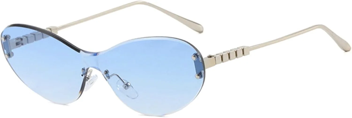 

Willochra Роскошные модные овальные солнцезащитные очки для женщин, женские цельные солнцезащитные очки для мужчин, большие солнцезащитные очки без оправы, C7