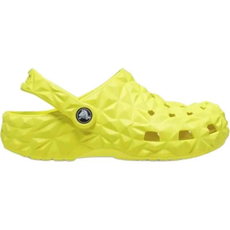 Crocs Детские классические геометрические клоги waterproof желтые — фото 3