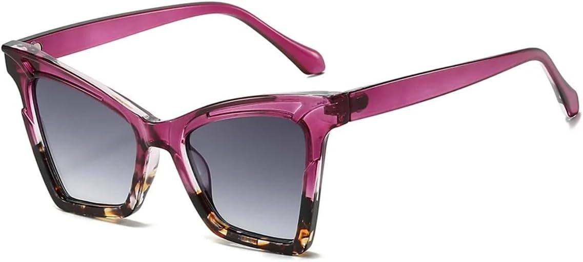 

Женские солнцезащитные очки «кошачий глаз» с градиентным переходом цвета, роскошные очки для вечеринок, модные ретро-очки для вождения, защита от УФ-излучения UV400 TVTBBVV, Purple