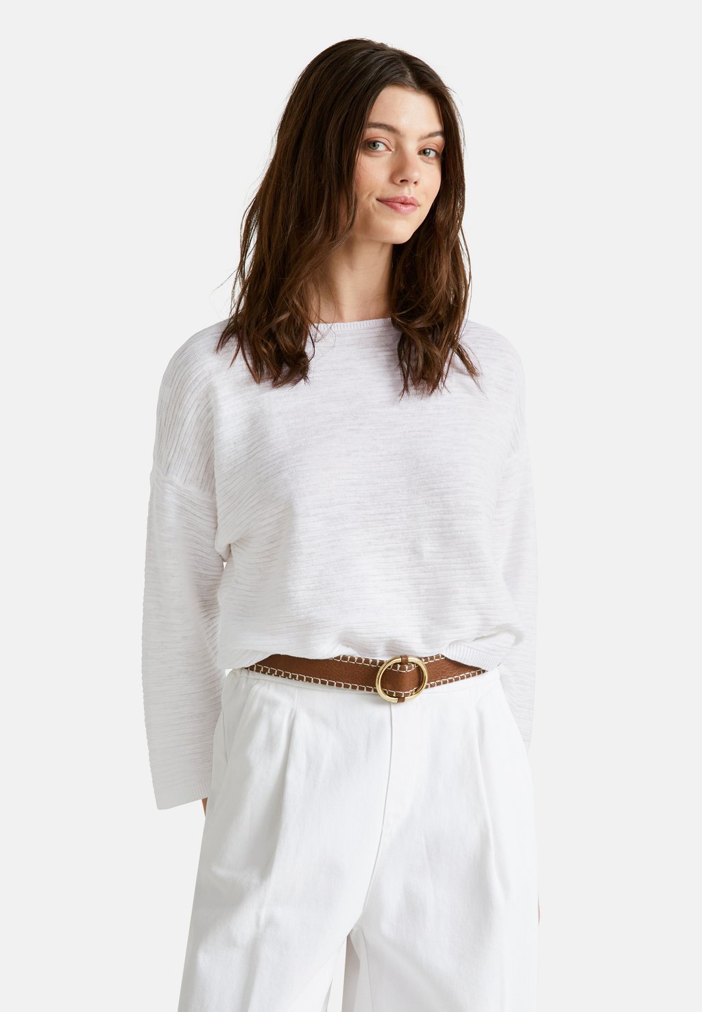 

Джемпер WITH 3/4 SLEEVES United Colors of Benetton, белый