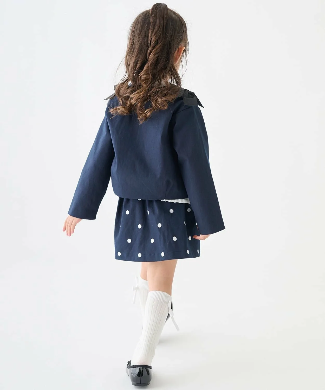 Мини-юбка с присборенной талией Petit main, Navy blue — фото 4