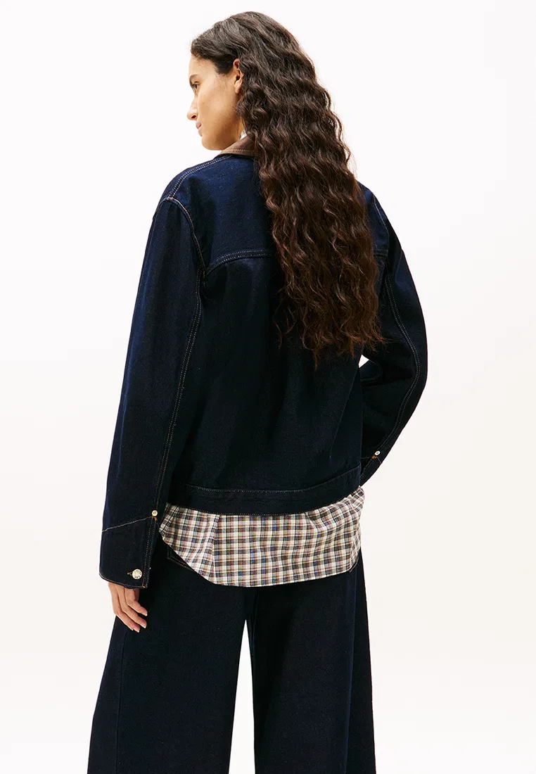 Джинсовая куртка, оверсайз, Tommy Jeans Tommy Hilfiger, синий — фото 2