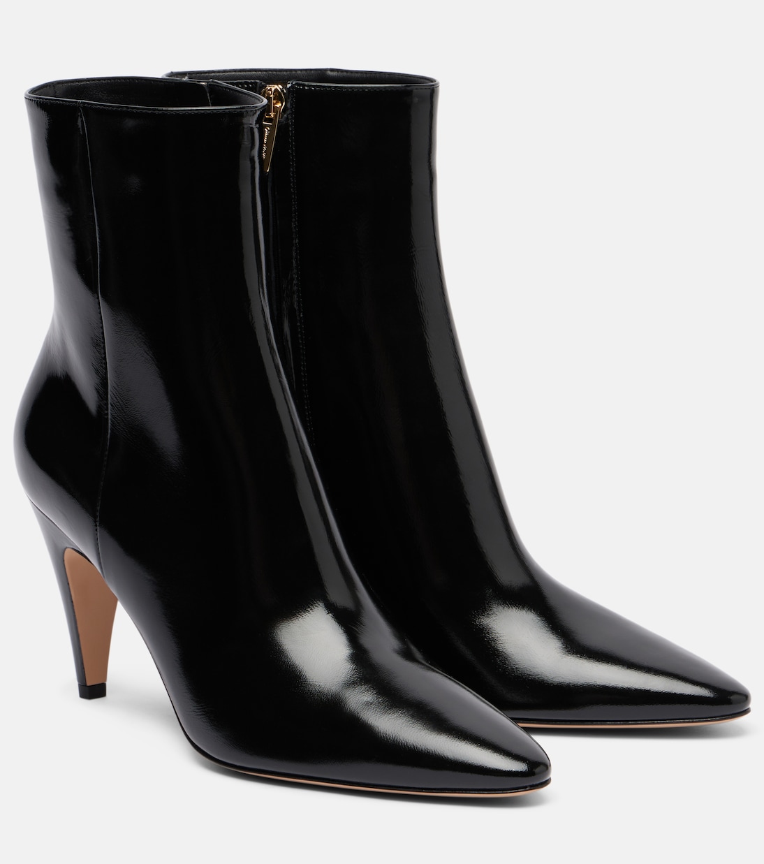 Ботильоны из лакированной кожи Amelia 85 Gianvito Rossi, черный